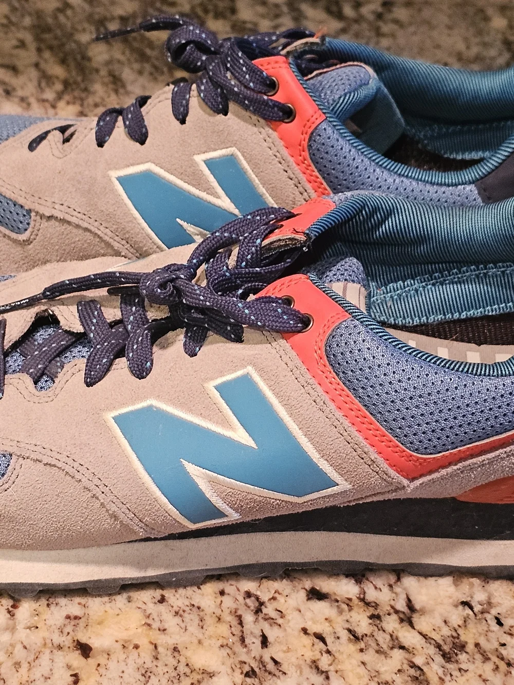 New Balance 574 Out East Lifestyle Men's Gray & Blue Athletic Sneakers